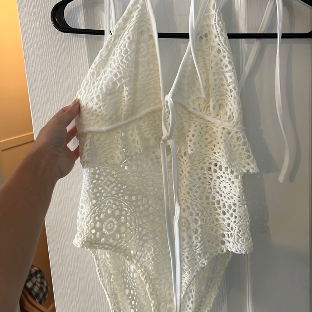 Brand new with tags Charlotte Russe white bodysuit size medium